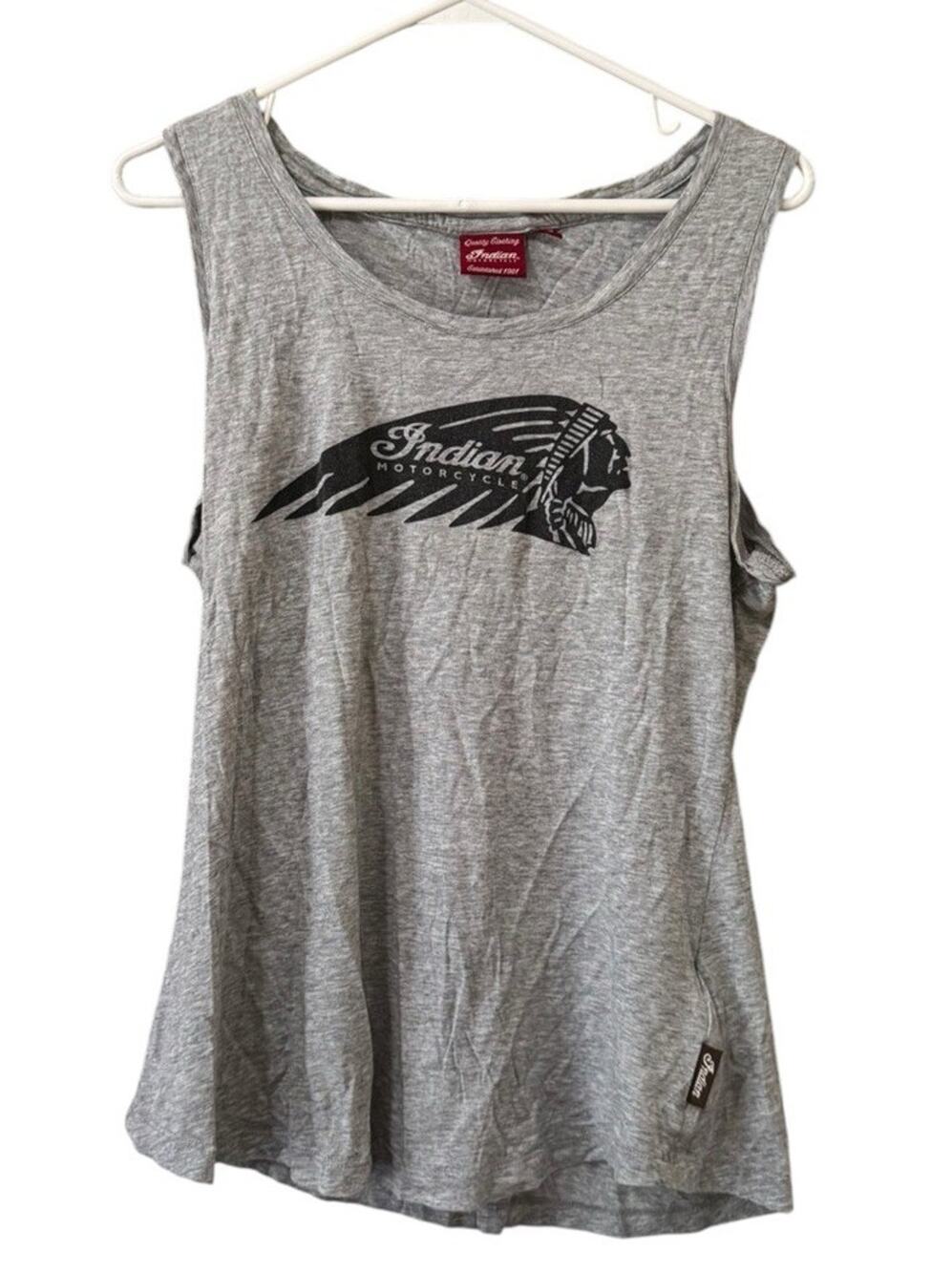 Indian Motorcycle Sleeveless Tank Top Women Size Large Biker Streetwear Vacation